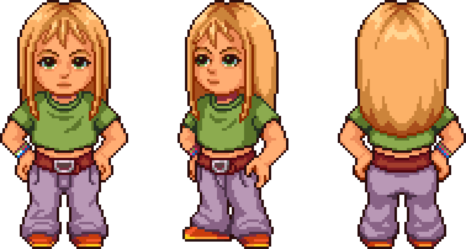 Idle animation, 18 frames, 64px grid (base loop, blink and tapping variants)